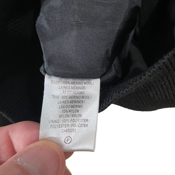 Italian Merino Wool 1/4-Zip Sweater Men's Size Small Warwick Hills Logo Black - Picture 3 of 7